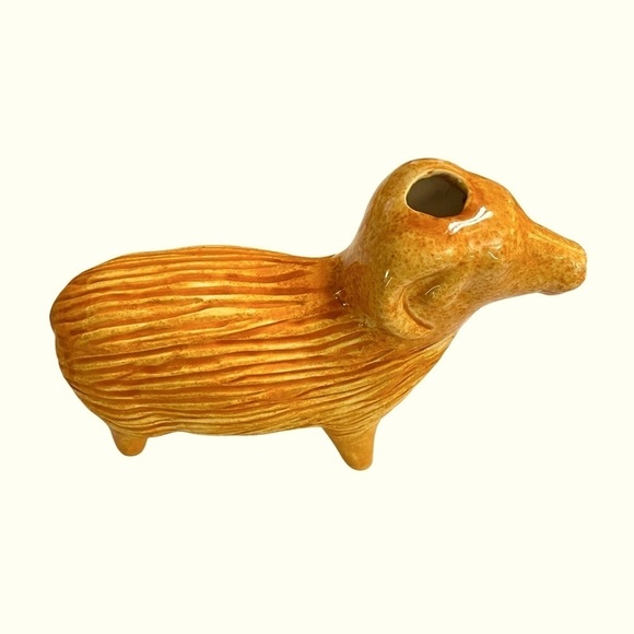 Vintage Chia Pet Seed Grower Planter Sheep Ram Art Pottery Bohemian Neutral Tone - Picture 6 of 11